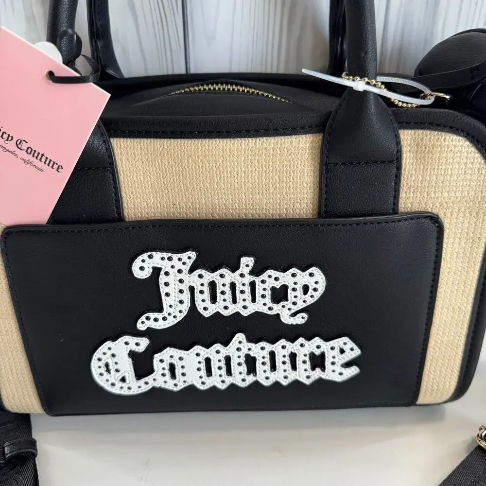Juicy Couture - Soft Serve Purse Satchel W/Pink Coin Bag Natural/Liquorice